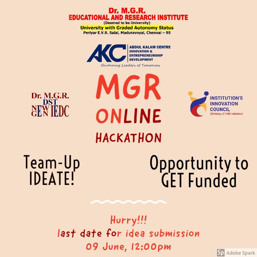MGR Online Hackathon Poster